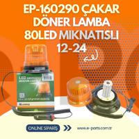 EP-160290 Forklift Çakar Tepe Lambası 80 Led Mıknatıslı -12V-24V