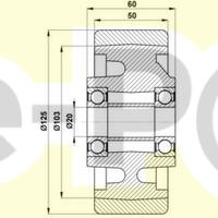 Jungheinrich 51077215 Denge Teker 125x50/60-20 OEM