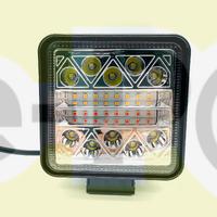 Kare Led Far Sarı+Kırmızı Sinyalli ve Çakarlı 10V/80V DC